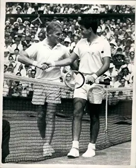 Retains: Lew Hoad and Ashley Cooper after match, Wimbledon