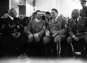 Rallies: Ley, Hitler, Goering and Streicher at the annual
