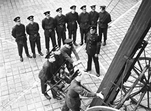Winch: LFB recruits taking part in escape training at HQ