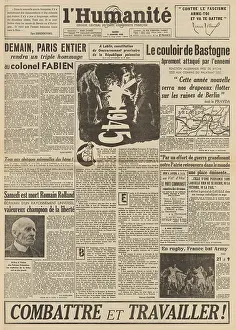 Panzers: L'Humanite front page Battle of the Bulge
