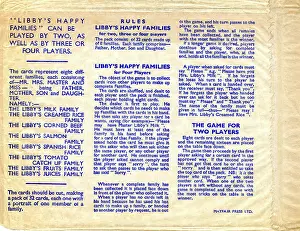 Verso: Libby's Happy Families Card Game Rules