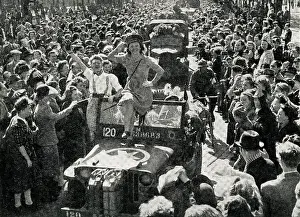 Cheering: Liberation of Brussels, WW2