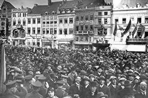 Garlands: Liberation ceremony in Aachen, around 1930