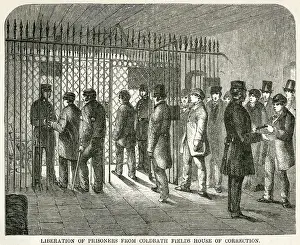 Coldbath: Liberation of prisoners from Coldbath Fields 1862