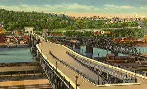 Pittsburgh: Liberty Bridge and Tunnel. Pittsburgh