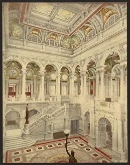 C1900: Library of Congress, central stair hall