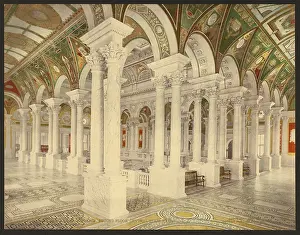 C1900: Library of Congress, second floor, central stair hall