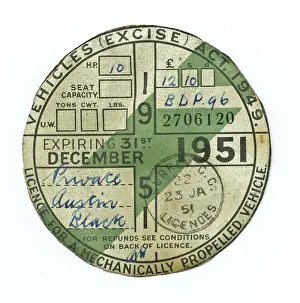 Excise: Licence for a mechanically propelled vehicle