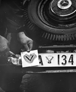 Permission: License plate with civilian license