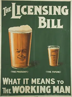 Reduce: Licensing Bill poster 1908