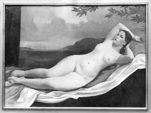 Displayed: Liegendes Maedchen by Johannes Beutner, 1941