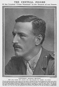 Borch: Lieutenant Douglas Malcolm acquitted of murder, 1917