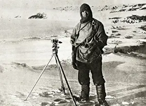 Deeds: Lieutenant Evans with instrument to pinpoint the South Pole