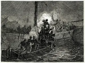 1803: Lieutenant Nicolls boarding the Albion, Monte Cristi, 1803