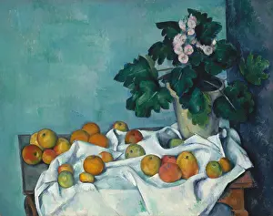 Conflicting: Still Life with Apples and a Pot of Primroses, by Cezanne