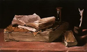 1730: Still Life of Books