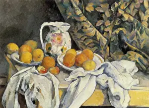 Postimpressionists: Still Life with a Curtain, by Paul Cezanne