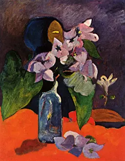 Idol: Still Life with Flowers and an Idol, by Gauguin