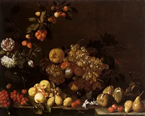 Figs: Still Life with Fruit and Flowers