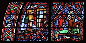 Lorin: Life of Fulbert stained glass window, Chartres, France