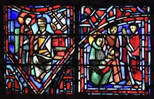 Lorin: Life of Fulbert stained glass window, Chartres, France
