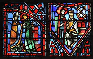 Lorin: Life of Fulbert stained glass window, Chartres, France