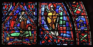 Lorin: Life of Fulbert stained glass window, Chartres, France