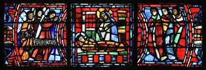 Lorin: Life of Fulbert stained glass window, Chartres, France