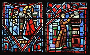 Lorin: Life of Fulbert stained glass window, Chartres, France