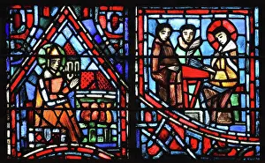 Lorin: Life of Fulbert stained glass window, Chartres, France