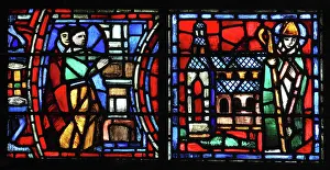 Lorin: Life of Fulbert stained glass window, Chartres, France