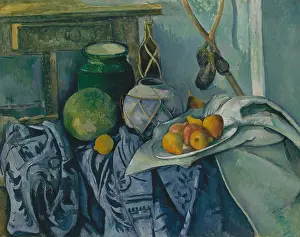 Conflicting: Still Life with a Ginger Jar and Eggplants, by Paul Cezanne