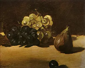 Figs: Still Life with Grapes and Figs, by Manet