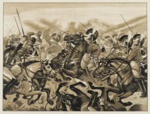 Marshman: The Life Guards in action at the Battle of Waterloo, 1815