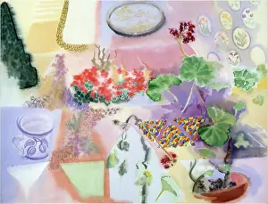 Geraniums: Still Life, Italy ' with geraniums
