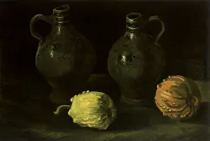 Pumpkin: Still Life with Two Jars and Two Pumpkins, by Van Gogh