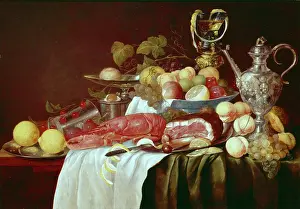 Lemons: Still Life with a Lobster, Ham and Fruit
