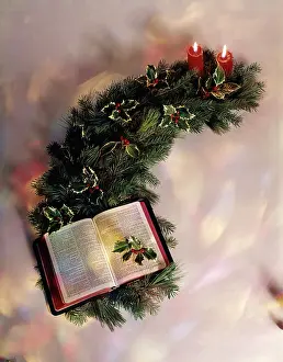 Bibles: Still Life Open Bible Candles