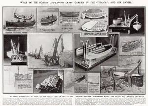 Lifeboat: Life-saving craft carried by the Titanic and her Davits
