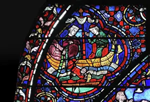 Confessors: Life of St Nicholas stained glass window, Chartres