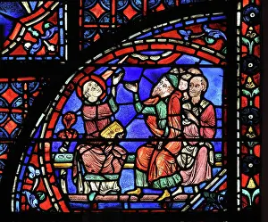 Sanhedrin: Life of St Stephen stained glass window, Chartres