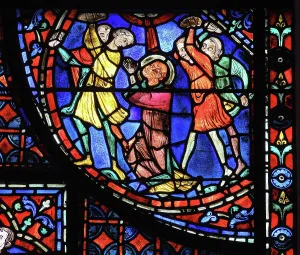 Executioners: Life of St Stephen stained glass window, Chartres