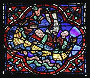 Julienne: Life of St Stephen stained glass window, Chartres