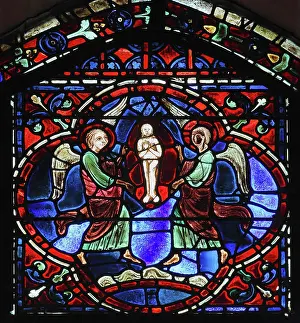 Transferral: Life of St Stephen stained glass window, Chartres