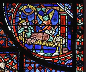 Life of St Stephen stained glass window, Chartres