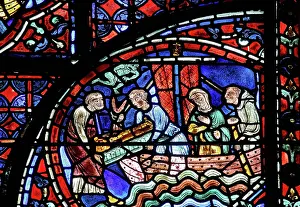 Julienne: Life of St Stephen stained glass window, Chartres