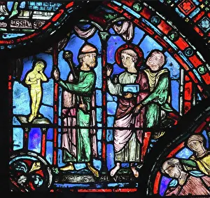 Tarquinius: Life of St Sylvester stained glass window, Chartres