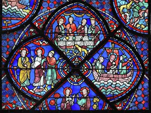 Didymus: Life of St Thomas stained glass window, Chartres