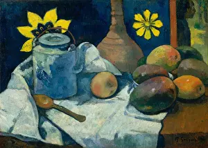 Brushstrokes: Still Life with Teapot and Fruit, by Gauguin