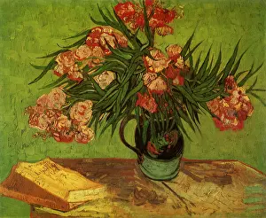 Lifes: Still Life: Vase with Oleanders and Books, by Van Gogh